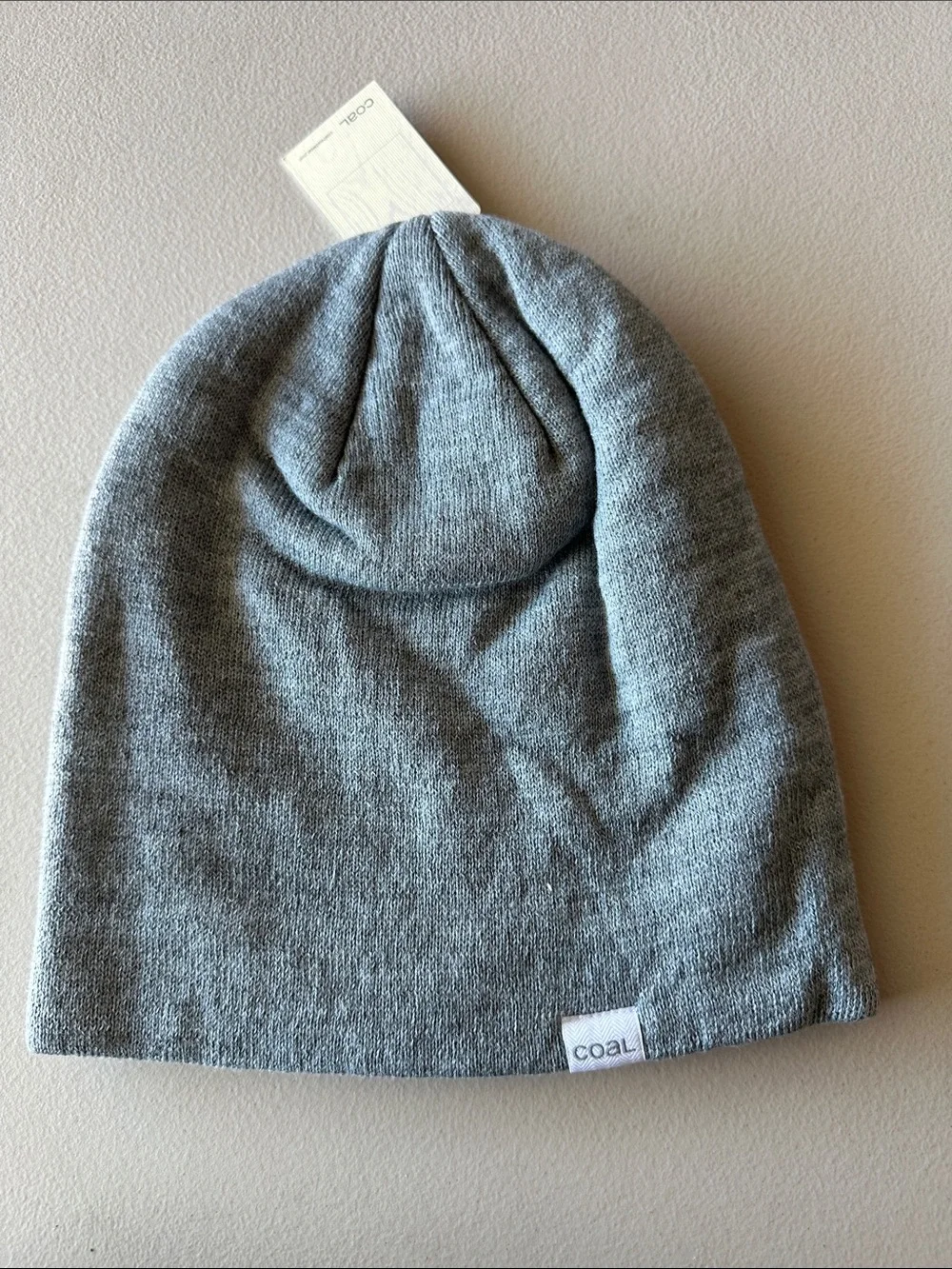 Mens Black Beanie with White Snowflake Logo